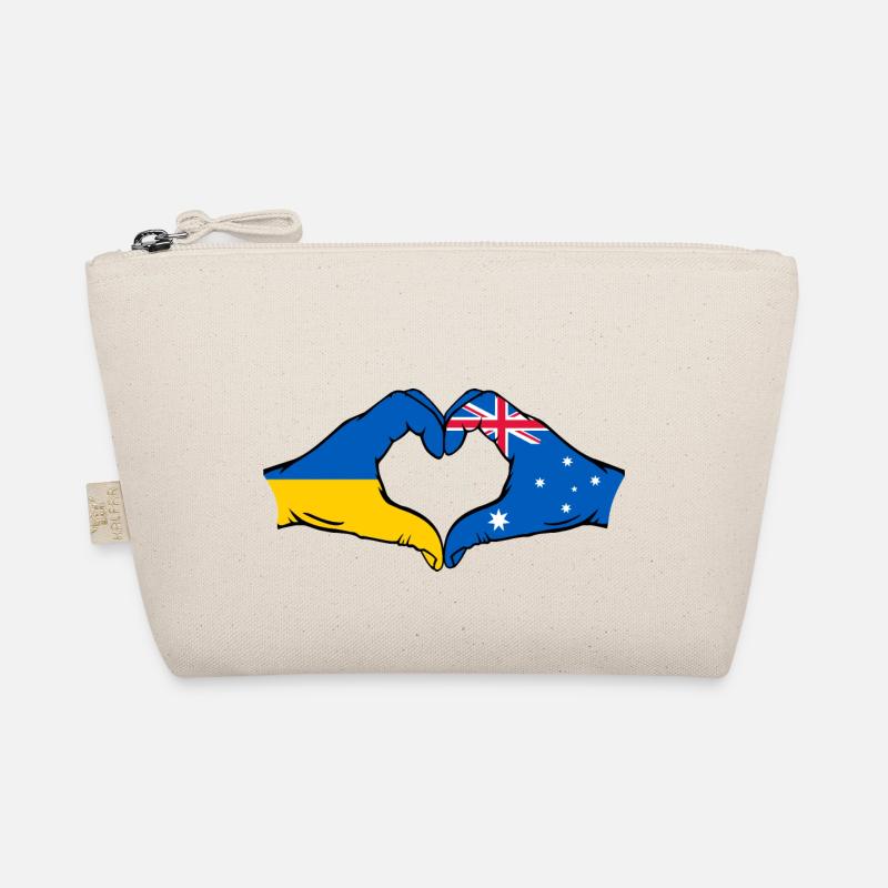 Drapeau de l’Ukraine Australie en forme de coeur Trousse biologique