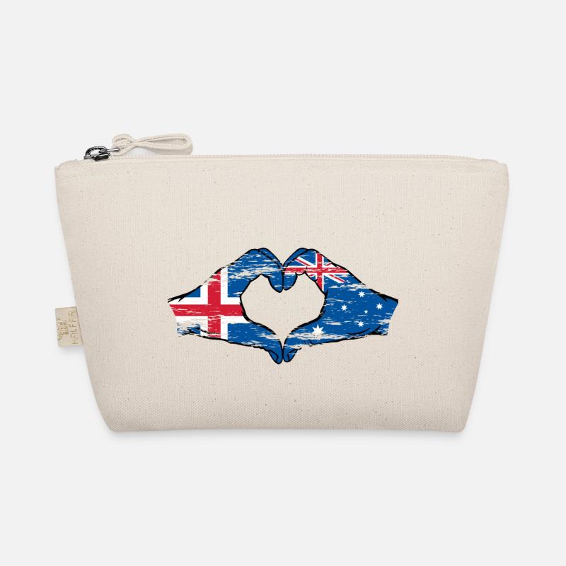 Islande Australie Drapeau Coeur Utilisé Trousse biologique