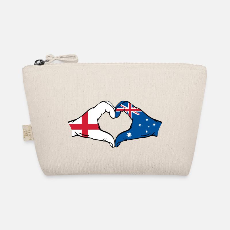 Angleterre Australie Drapeau Coeur Forme Trousse biologique