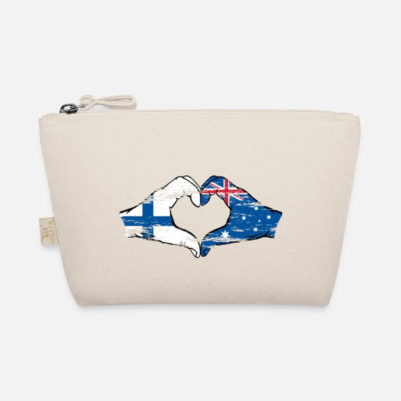 Finlande Australie Drapeau Coeur Utilisé Trousse biologique