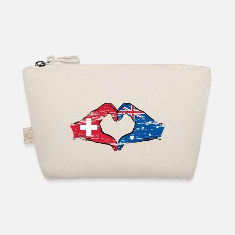 Suisse Australie drapeau coeur utilisé Trousse biologique