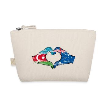 Azerbaijan Australia flag heart shape used - Organic Pouch - nature - Front