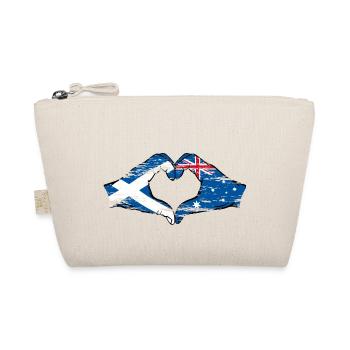 Schottland Australien Flagge Herzform used - Bio-Täschchen - Natur - Vorne