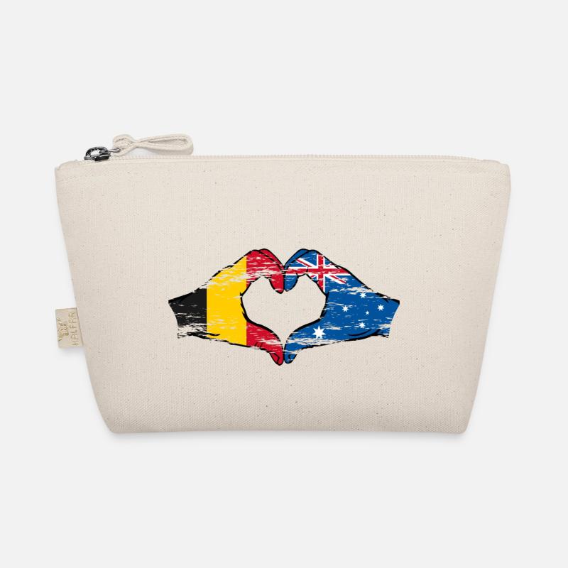 Belgique Australie Drapeau Forme de cœur utilisée Trousse biologique