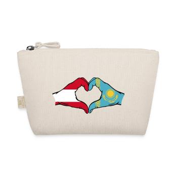 Autriche Kazakhstan Drapeau Mains Coeur Forme - Trousse biologique - nature - Devant