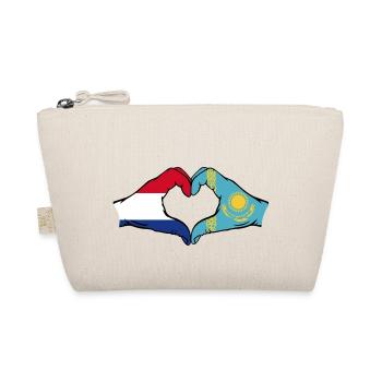 Hollande Kazakhstan Drapeau Mains Coeur Forme - Trousse biologique - nature - Devant