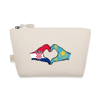 Croatie Kazakhstan Drapeau Mains Coeur Forme - Trousse biologique - nature - Devant