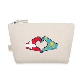 Danemark Kazakhstan drapeau mains coeur utilisé - Trousse biologique - nature - Devant