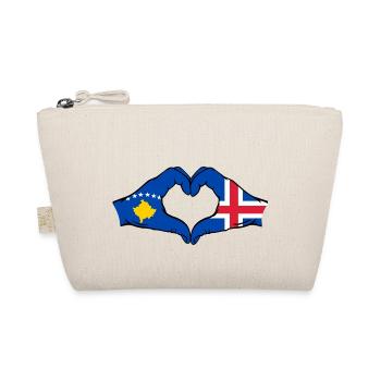 Kosovo Islande Drapeau Mains Coeur Forme - Trousse biologique - nature - Devant