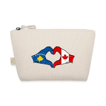 Kosovo Canada drapeau mains forme de coeur utilisé - Trousse biologique - nature - Devant