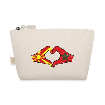 Macedonia Morocco flag hands heart shape used - Organic Pouch - nature - Front