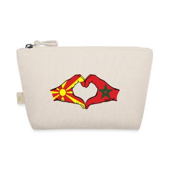 Macédoine Maroc Drapeau Mains Coeur Forme - Trousse biologique - nature - Devant