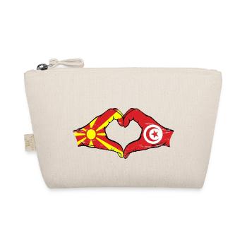 Macédoine Tunisie drapeau mains forme de coeur utilisé - Trousse biologique - nature - Devant