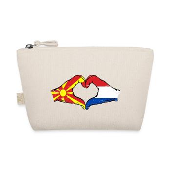 Macédoine Hollande drapeau mains forme de coeur utilisé - Trousse biologique - nature - Devant