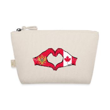 Monténégro Canada drapeau mains forme coeur utilisé - Trousse biologique - nature - Devant