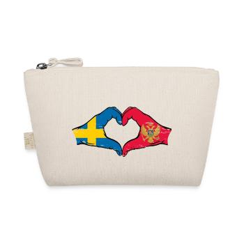 Suède Monténégro Drapeau Mains Coeur Forme - Trousse biologique - nature - Devant