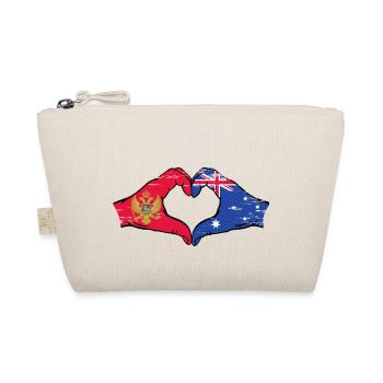 Monténégro Australie drapeau mains forme de coeur utilisé - Trousse biologique - nature - Devant