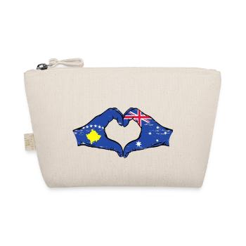 Kosovo Australie drapeau mains forme de coeur utilisé - Trousse biologique - nature - Devant