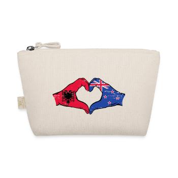 Albanie Nouvelle-Zélande drapeau mains coeur utilisé - Trousse biologique - nature - Devant