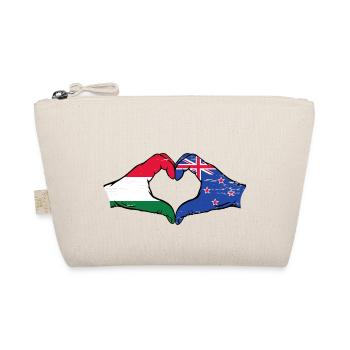Hongrie Nouvelle-Zélande drapeau mains coeur utilisé - Trousse biologique - nature - Devant