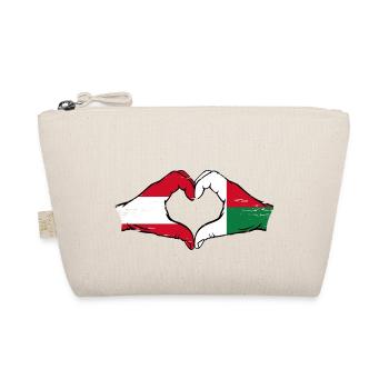 Autriche Madagascar Drapeau Mains Coeur Forme Utilisé - Trousse biologique - nature - Devant