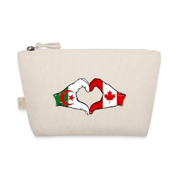 Algérie Canada Drapeau Mains Coeur Forme Utilisé - Trousse biologique - nature - Devant