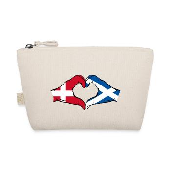 Denmark Scotland Hands Heart Shape - Organic Pouch - nature - Front