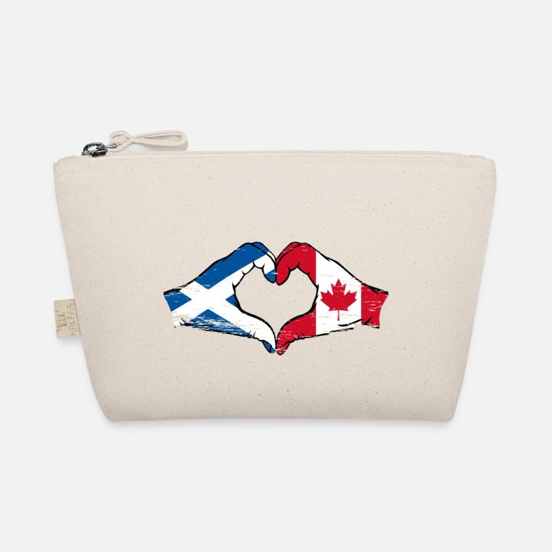 Scotland Canada Hands Heart Shape Used Organic Pouch