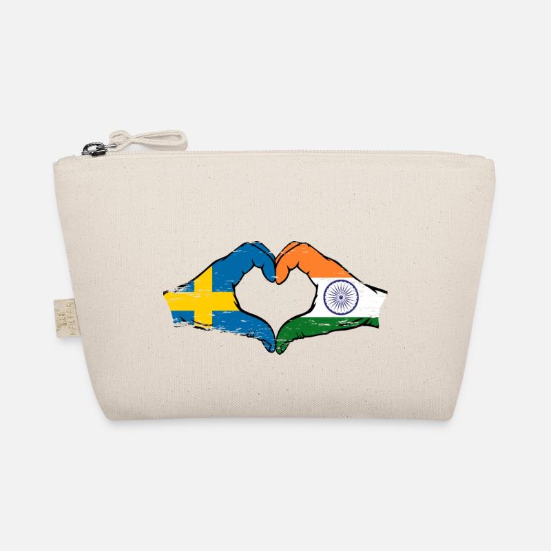 Suède Inde Mains Forme de Coeur Utilisé Trousse biologique