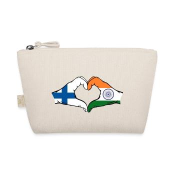 Finlande Inde mains forme de cœur - Trousse biologique - nature - Devant