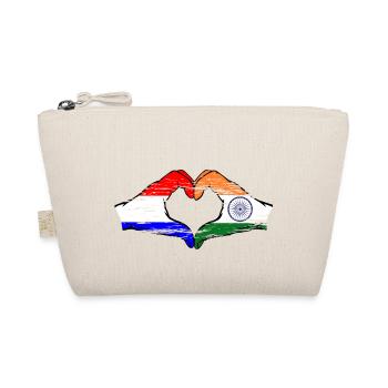 Holland India Hands Heart Shape Used - Organic Pouch - nature - Front