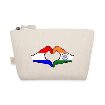Holland India Hands Heart Shape - Organic Pouch - nature - Front