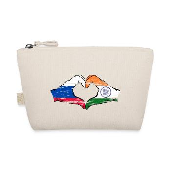 Russia India hands heart shape used - Organic Pouch - nature - Front
