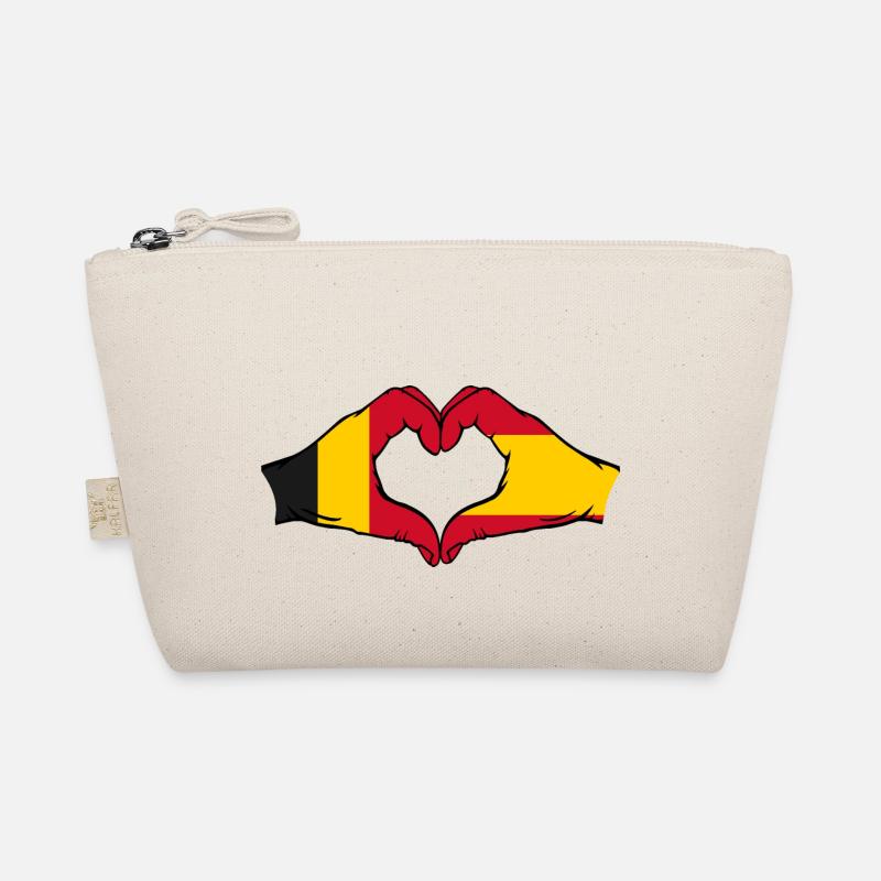 Belgium Spain hands heart shape Organic Pouch
