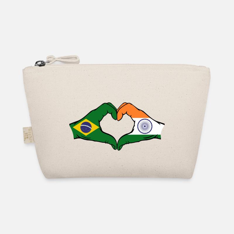 Brésil Inde Mains Forme de Coeur Trousse biologique
