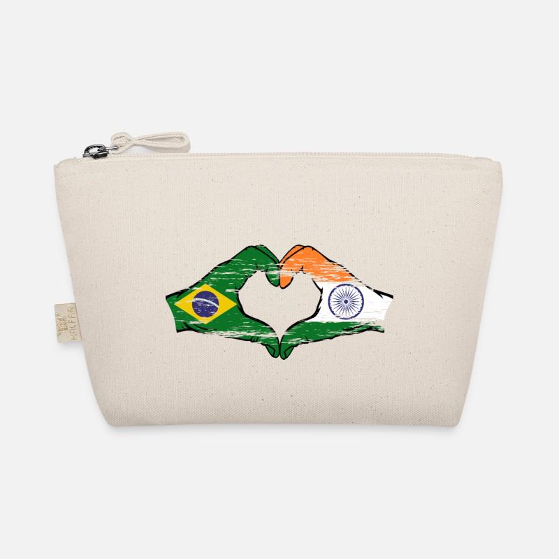 Brésil Inde Mains Forme Coeur Utilisé Trousse biologique