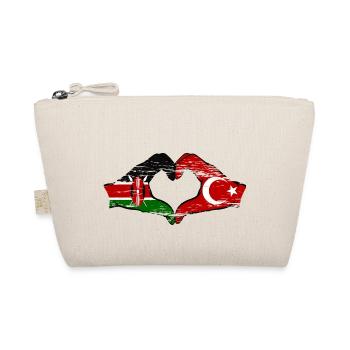 Kenya Türkiye Hands Heart Shape Türkiye - Organic Pouch - nature - Front