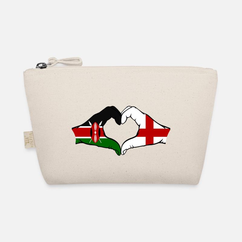 Kenia England Hände Herzform Bio-Täschchen