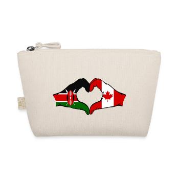 Kenya Canada Hands Heart Shape - Organic Pouch - nature - Front