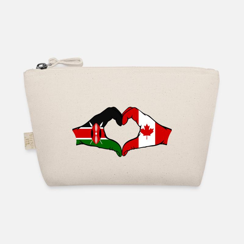 Kenya Canada Hands Heart Shape Organic Pouch