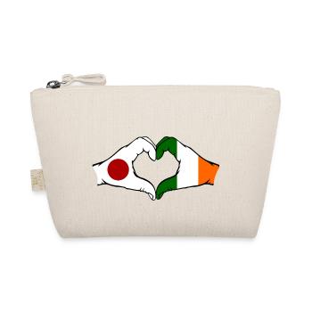 Japan Irland Hände Herzform - Bio-Täschchen - Natur - Vorne
