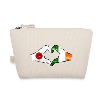 Japan Ireland hands heart shape used - Organic Pouch - nature - Front