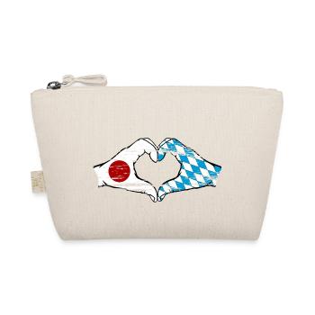 Japan Bavaria hands heart shape used - Organic Pouch - nature - Front