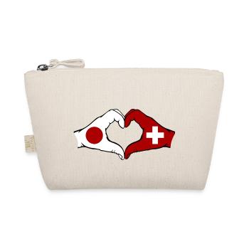 Japon Suisse mains en forme de coeur - Trousse biologique - nature - Devant