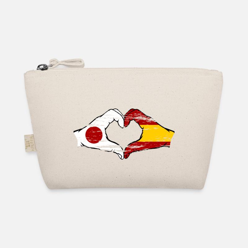 Japan Spain hands heart shape used Organic Pouch