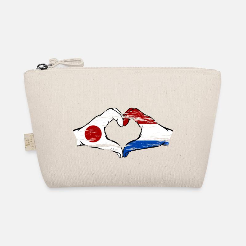 Japan Holland hands heart shape used Organic Pouch