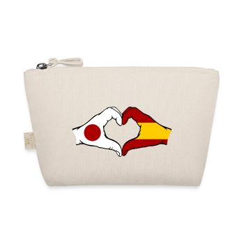 Japon Espagne mains en forme de coeur - Trousse biologique - nature - Devant