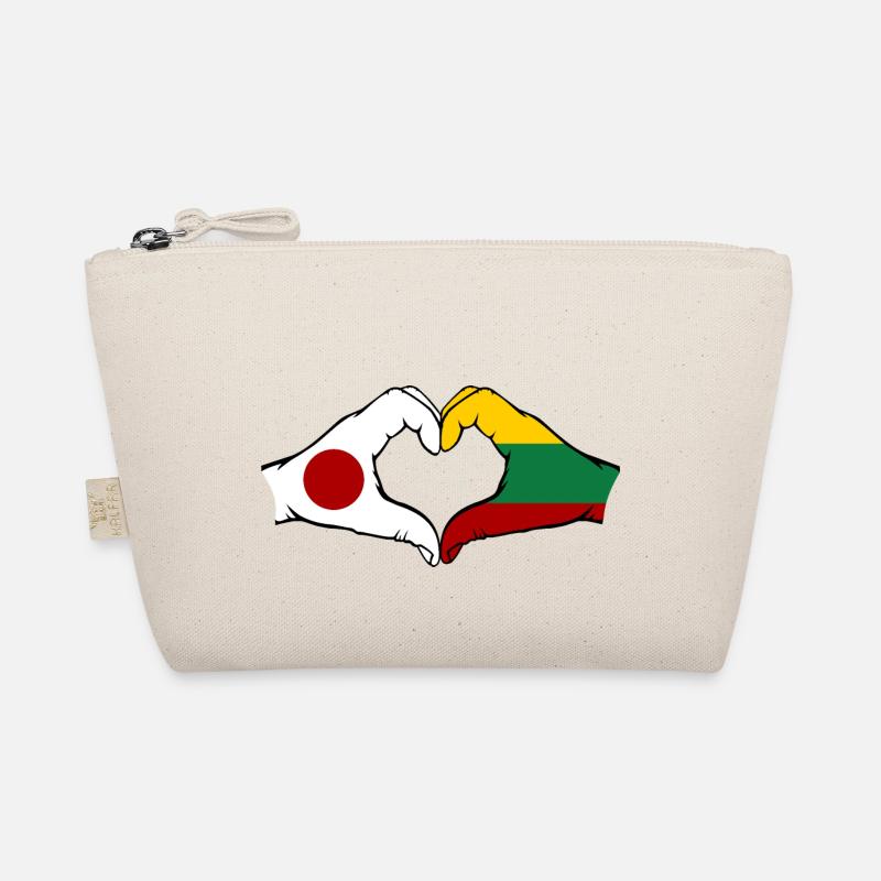 Japan Litauen Hände Herzform Bio-Täschchen