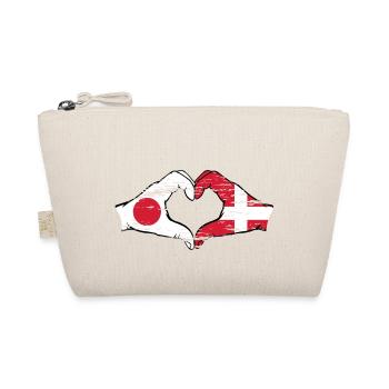 Japan Denmark hands heart shape used - Organic Pouch - nature - Front