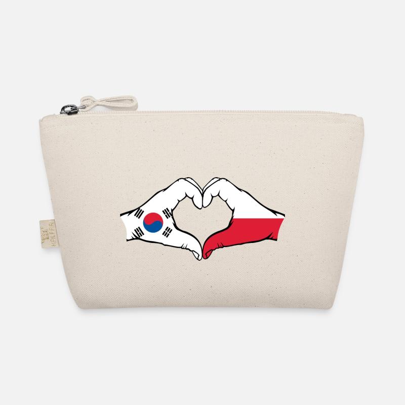 Corée du Sud Pologne Mains Coeur Forme Trousse biologique